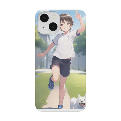 男の子と犬 Smartphone Case