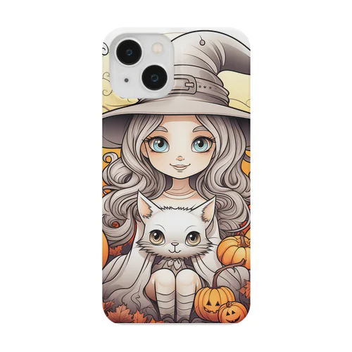 かわいい魔女と猫のグッズ Smartphone Case