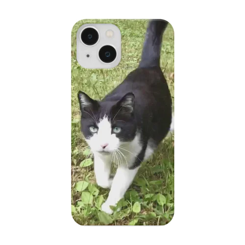【iPhoneケース機種選択可】白黒ハチワレ猫ちゃん スマホケース