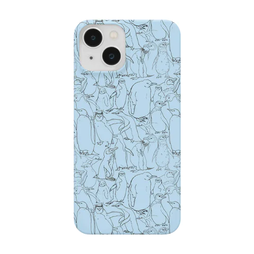 ペンギンまみれ（青） Smartphone Case