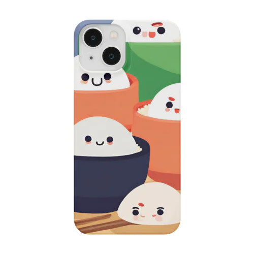 かわいいおにぎりのイラストのグッズ Smartphone Case