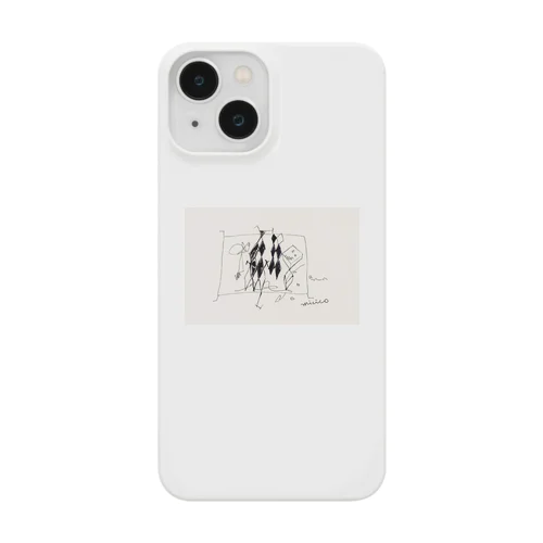 抽象的な詩的なイラストのワンポイント Smartphone Case