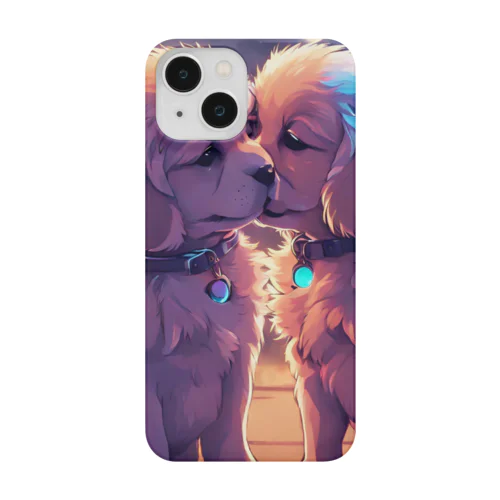 キュートな子犬同士のキス Smartphone Case