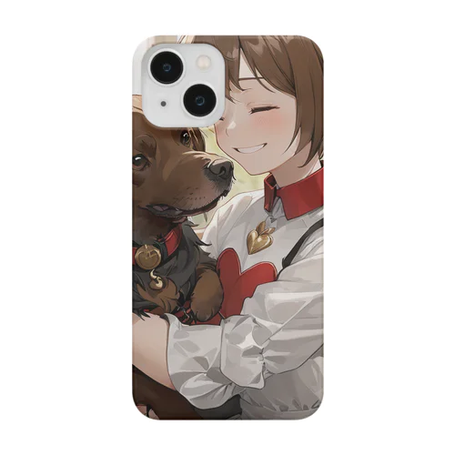 少女と愛犬 Smartphone Case