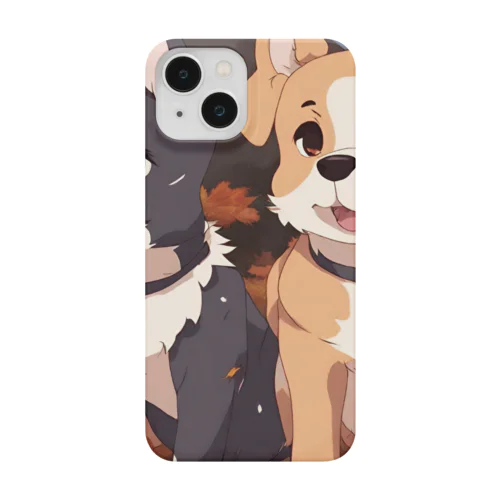 秋を感じるワンちゃんグッズ Smartphone Case