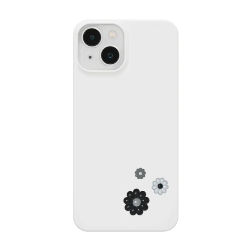 メタリック　お花　モノクロ Smartphone Case