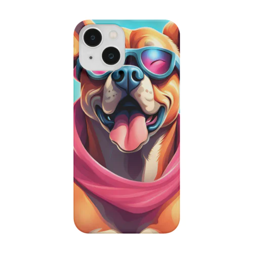 マッチョ犬のイラストのグッズ Smartphone Case