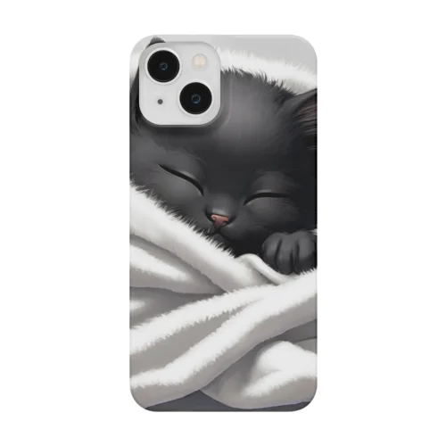 黒猫巻き巻き Smartphone Case