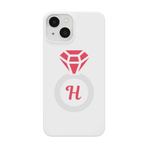 Red Diamond Ring "H" スマホケース