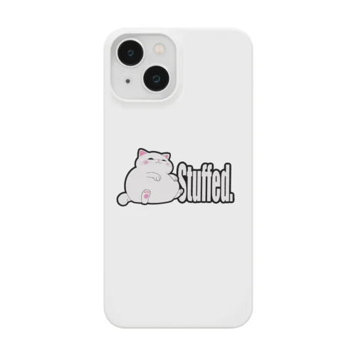 ぐうたら白猫。stuffed. スマホケース