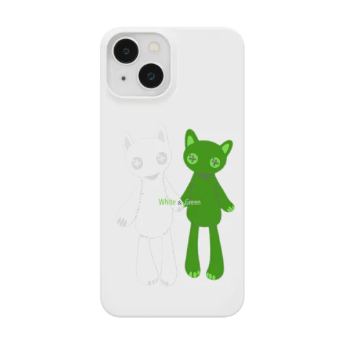 推しペアCATDOLL（White＆green） Smartphone Case