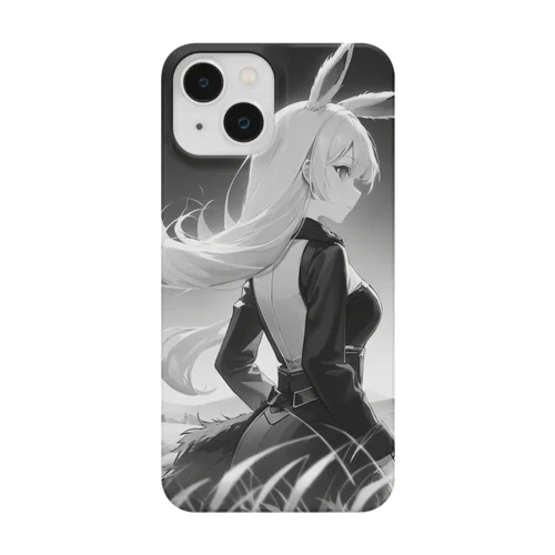 モノクロ兎の少女 Smartphone Case