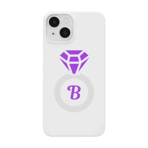 Purple Diamond Ring "B" スマホケース