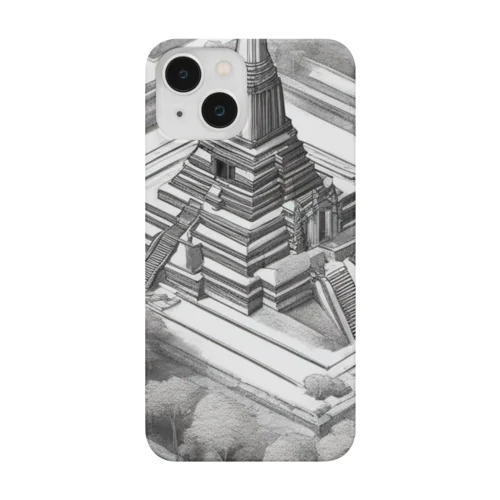 有名な観光スポットイメージ画像：アユタヤ遺跡（タイ） Smartphone Case