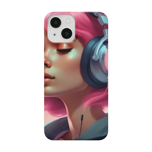ピンク髪の少女 リアルVer. Smartphone Case