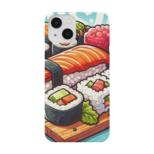 カラフルなユニークな寿司 スマホケース