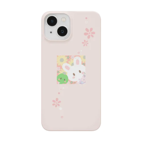 お花とラビケロ くすみピンク Smartphone Case