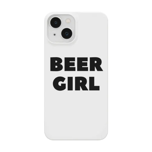 ビールガール_黒字(透過) Smartphone Case