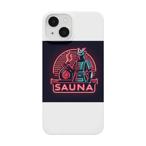 ネオン風サウナロゴ5侍 Smartphone Case