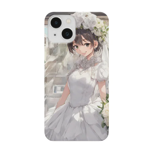 ウェディング姿の可愛い花嫁 Smartphone Case