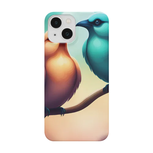 永遠の愛の絆幻想的な二羽の鳥 Smartphone Case