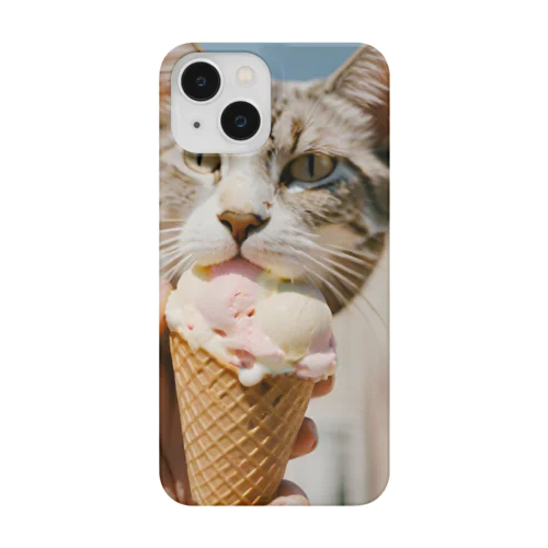 アイスにかぶりつく猫 Smartphone Case