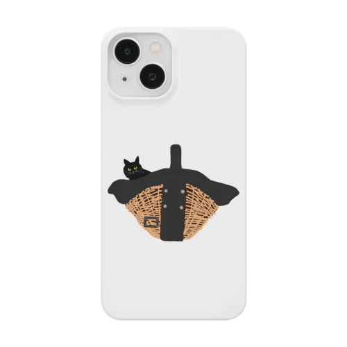 カゴバッグと黒猫 Smartphone Case