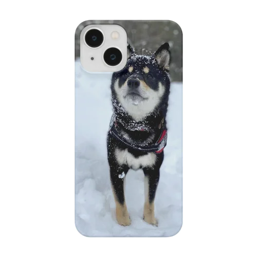 雪の中の柴犬むさし Smartphone Case