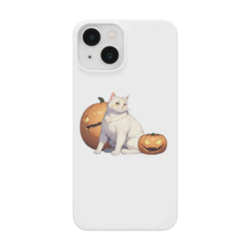 ハロウィンな猫とかぼちゃ スマホケース