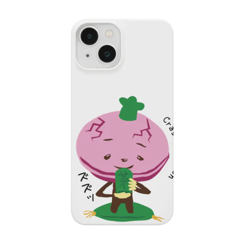 緑茶を飲む割れマカロン Smartphone Case