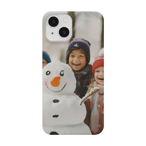 雪だるまと笑顔 Smartphone Case
