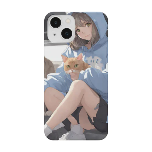 ネコミミパーカー　JK  猫と戯れ Smartphone Case