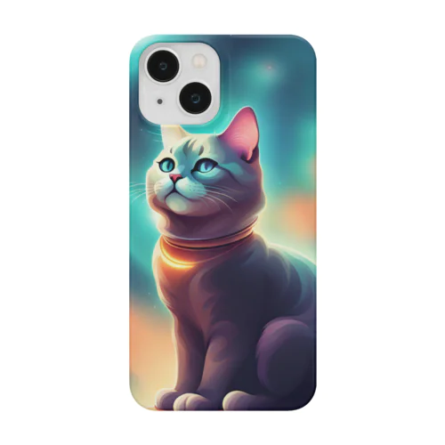 宇宙に居る猫のイラストグッズ Smartphone Case