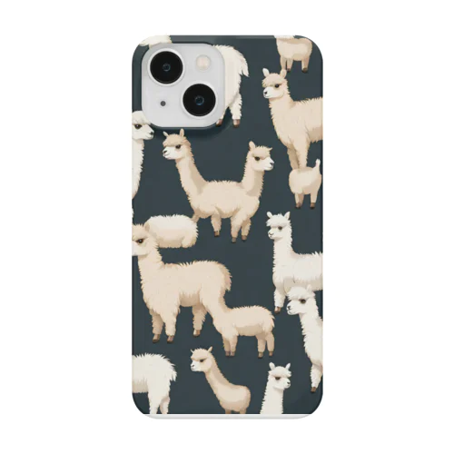 Alpaca plain background illustration/アルパカ無地背景イラスト Smartphone Case