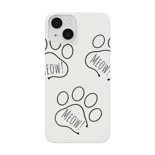 猫ちゃん肉球足あと Meow! Smartphone Case