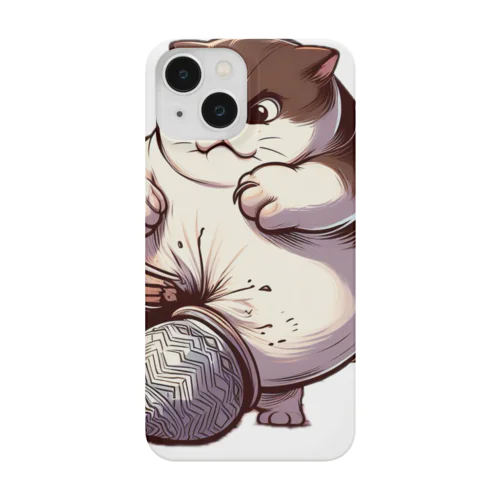 怒っている太った猫 Smartphone Case