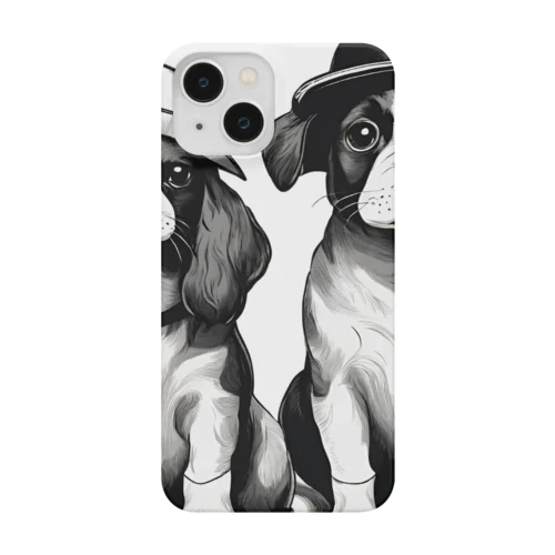 帽子を被った犬夫婦 Smartphone Case