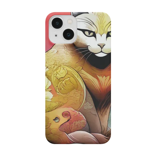 ねこあつめ 日本画風 可愛らしい猫たちのアートプリント Smartphone Case