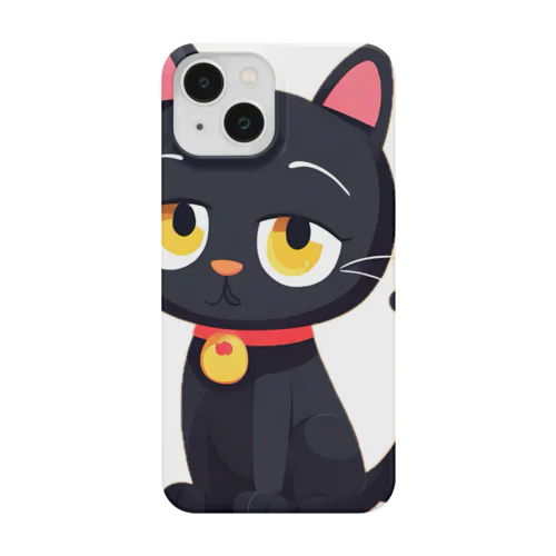 見つめる黒猫 Smartphone Case
