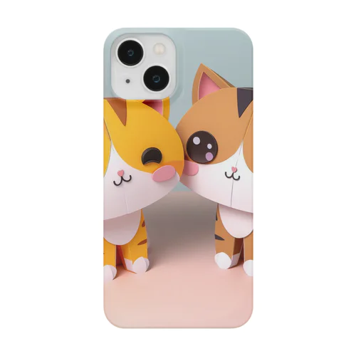 ペーパークラフト風の猫 Smartphone Case