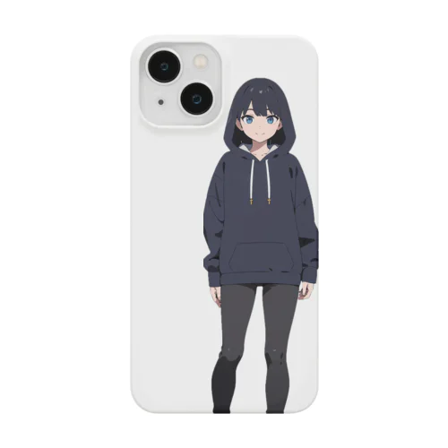 パーカー女子_紺パーカー+レギンス Smartphone Case