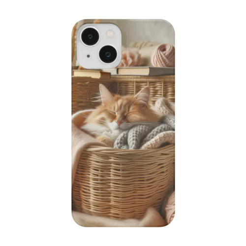 🐱🧶『鹿児島SUZURIふわふわの夢中猫 iPhoneケース』📱 Smartphone Case