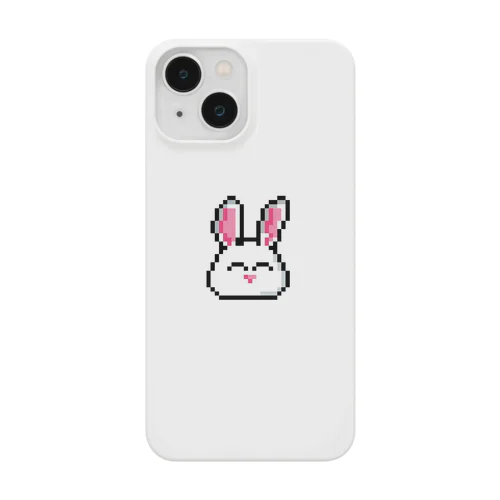 Super cute bunny kawaii face in pixel art!  スマホケース
