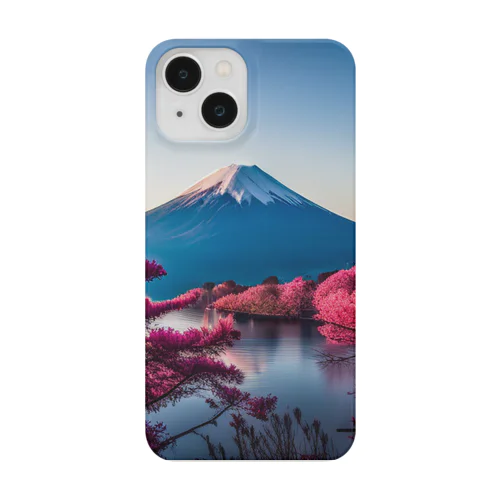 富士山と紅葉、そして湖のグッズ Smartphone Case