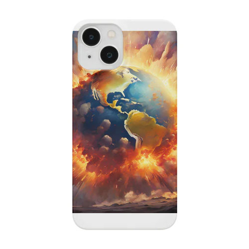 惑星が地球に落下、そして大爆発のグッズ Smartphone Case