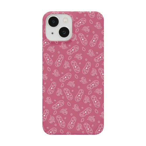 微生物パターン赤_アイテムいろいろ iPhone Smartphone Case