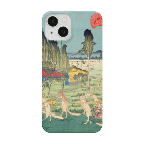 狐　江戸名所道戯尽　十六　王子狐火 / Comical Views of Famous Places in Edo 16 Ouji Kitsunebi Smartphone Case