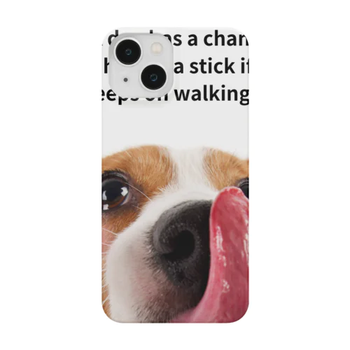 【ことわざシリーズ】犬も歩けば棒に当たるグッズ Smartphone Case