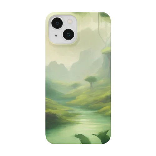  幻想の森 グリーンウンダー アートプリント Smartphone Case