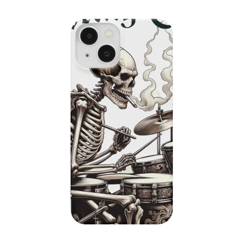 smoking　skull （ドラムバージョン） スマホケース